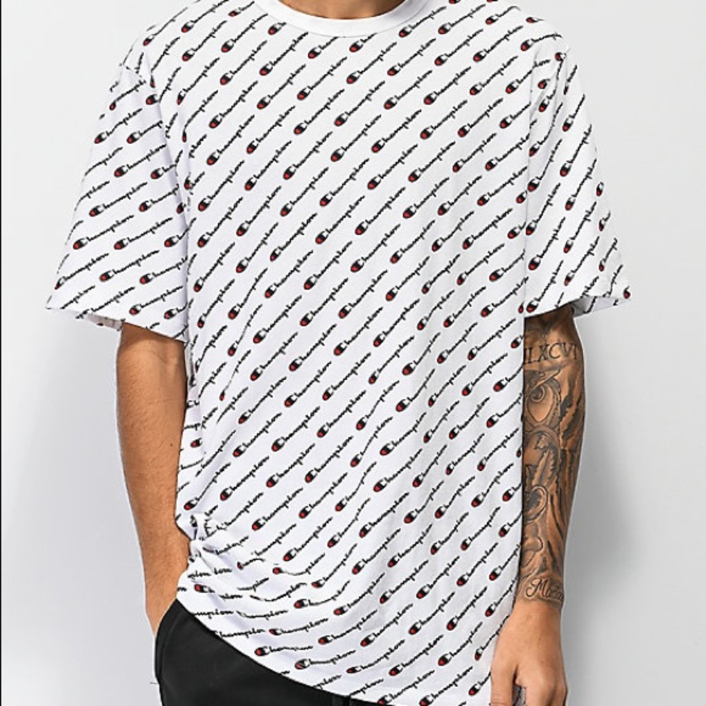 Champion Heritage All Over Print White T-Shirt